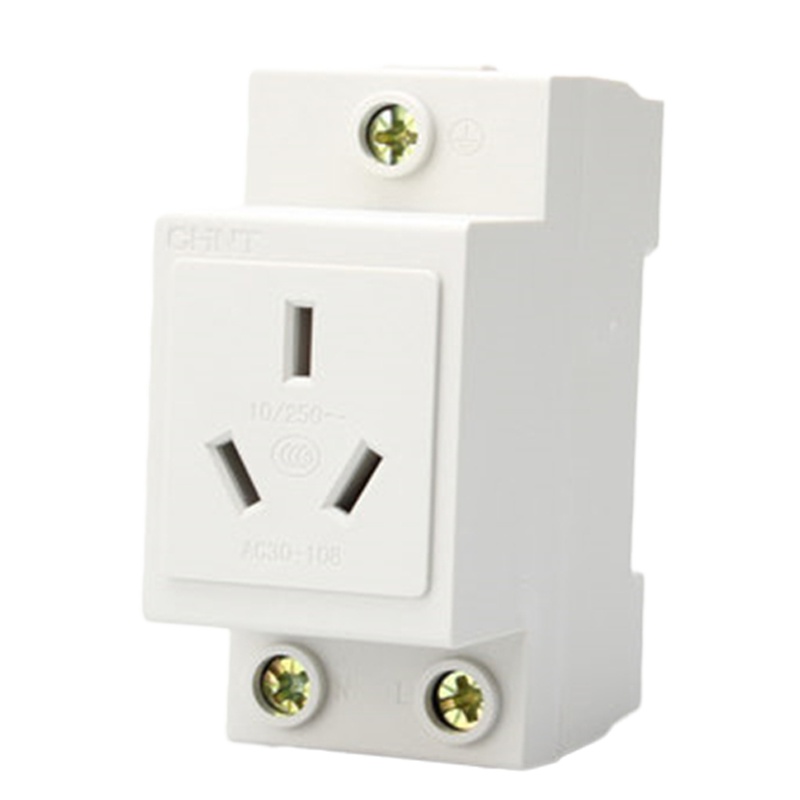 正泰模数化插座 导轨式电源箱插座 AC30-110 三孔16A三极模块插座