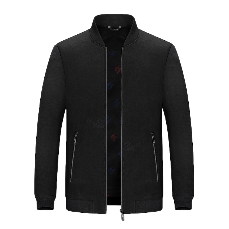 冰洁 爸爸外套男中年人男装商务休闲中老年男士棒球领夹克