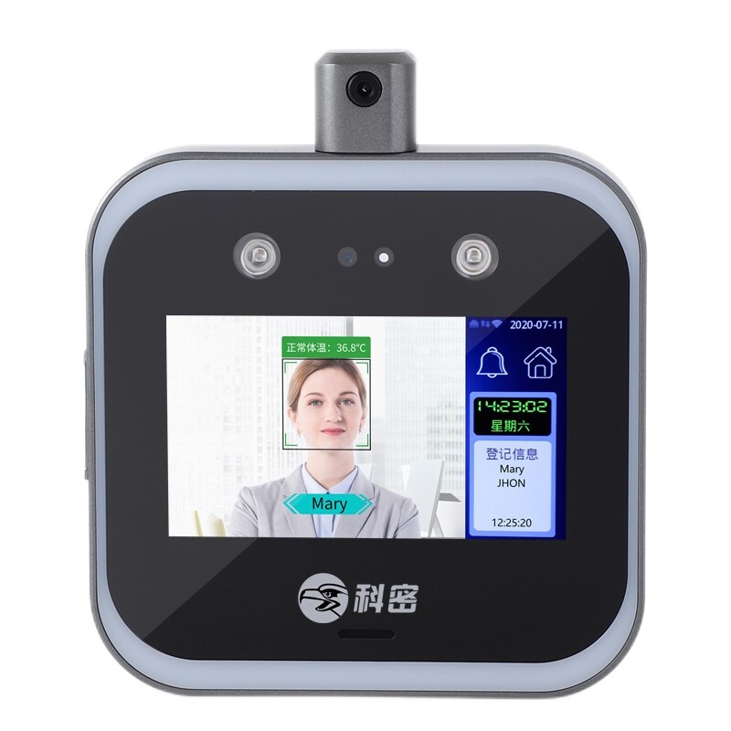 科密 D-01 门禁动态人脸考勤机 打卡签到机 无线wifi快速识别考勤 局域网软件考勤机 道闸智能人脸识别