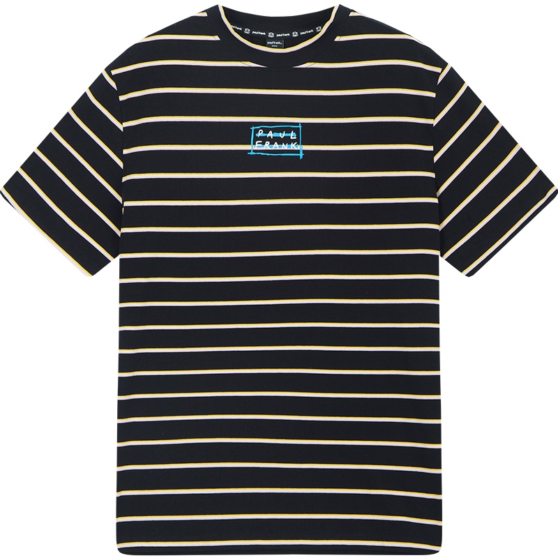 Paul Frank/大嘴猴 短袖T恤男夏季宽松条纹半袖打底衫男 PFCTE212839M