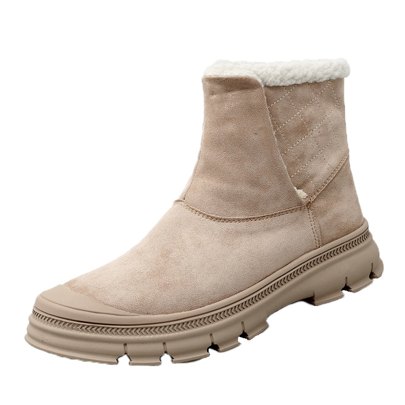 策乐(cele)雪地靴男冬季保暖加绒男靴套脚棉鞋男羊津绒高帮鞋潮流百搭HY-7833