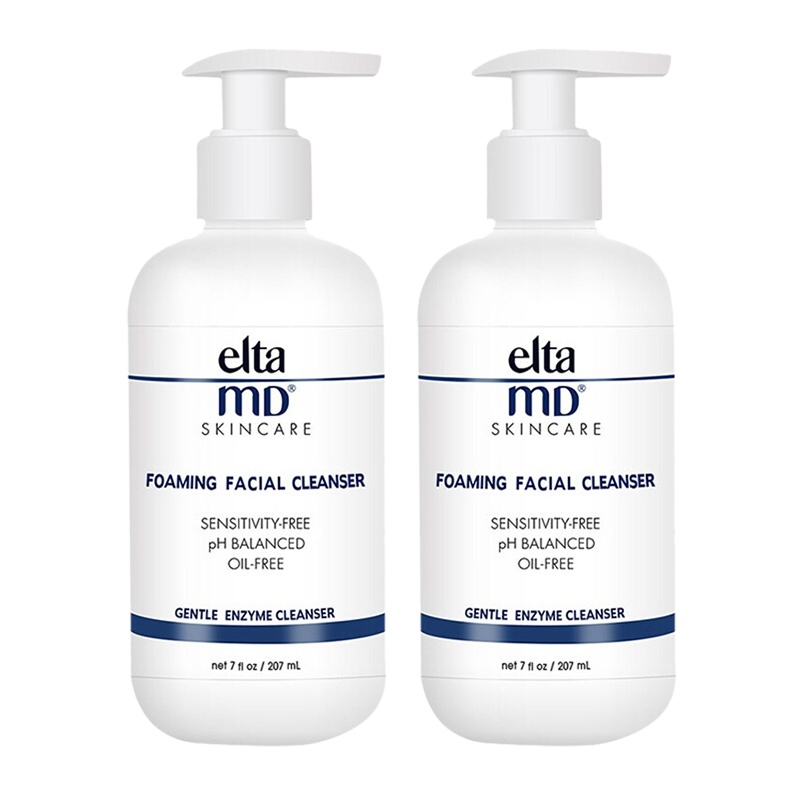Elta MD氨基酸洁面乳洗面奶 绵密泡沫深层清洁 温和修护不伤肌帮助肌肤深呼吸 美国原装正品207ml/瓶 两瓶装