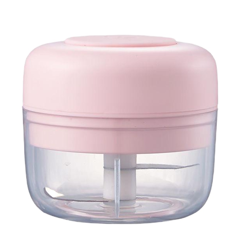 无线电动蒜泥家用切蒜器迷你打蒜搅大蒜拉蒜捣碎机小型蒜蓉器 敬平 粉色单杯[100ml杯+刀]研磨碗(碎物器)