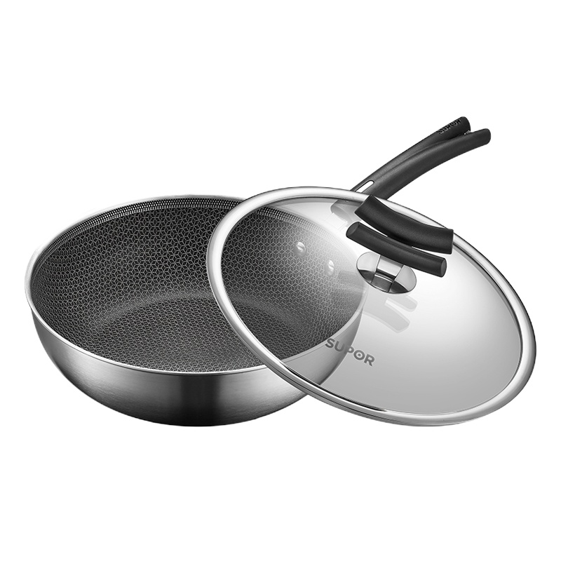 苏泊尔X晶盾不锈钢煎炒锅CJ28JA1 It