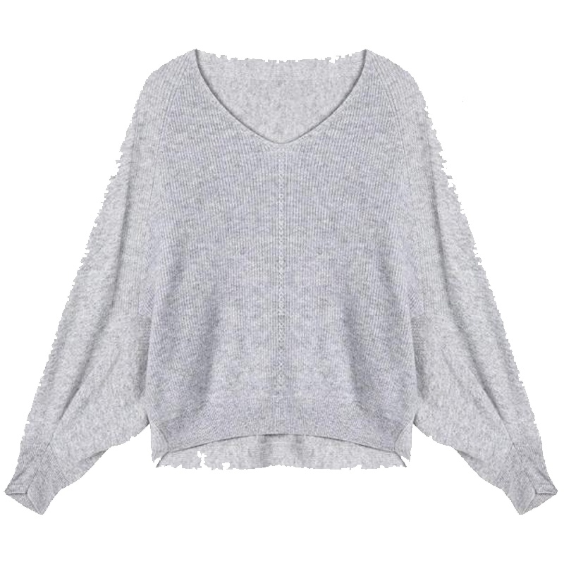 拉夏贝尔毛针织衫女新款韩版宽松百搭毛衫打底长袖10018229