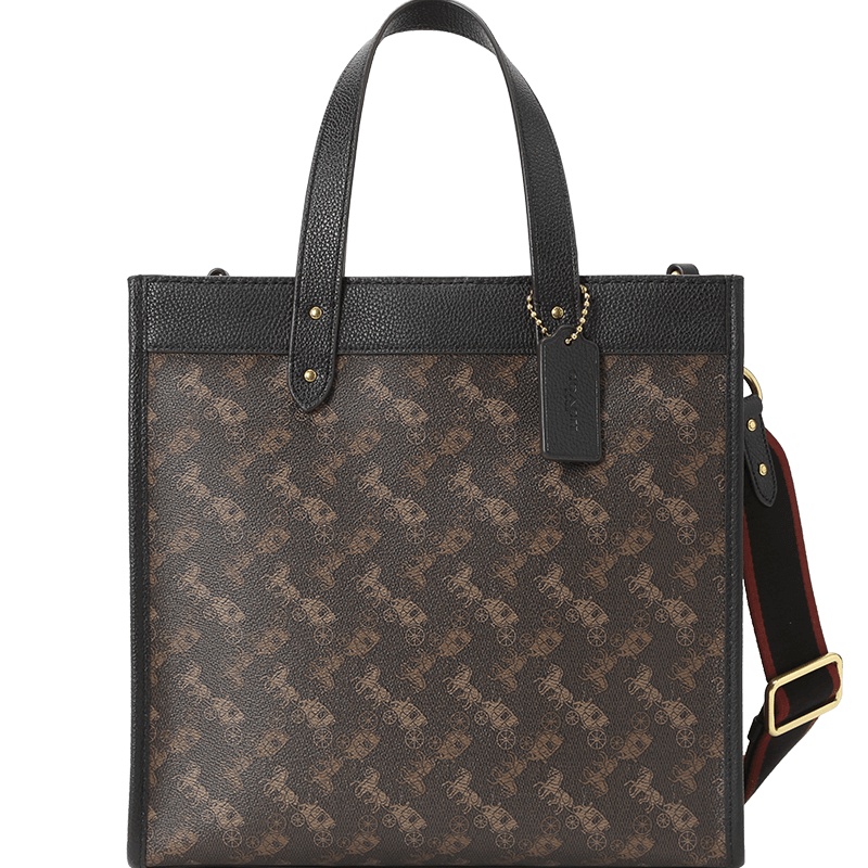 COACH 蔻驰 TOTE包 女士单肩 手提包马车印花织物89143