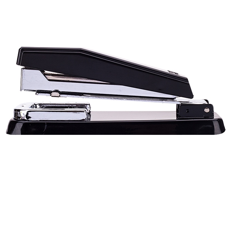 得力可旋转订书机学生用订书器加厚钉书机标准型多功能办公用品小号订书钉省力定书机订中缝装订机0414HEI