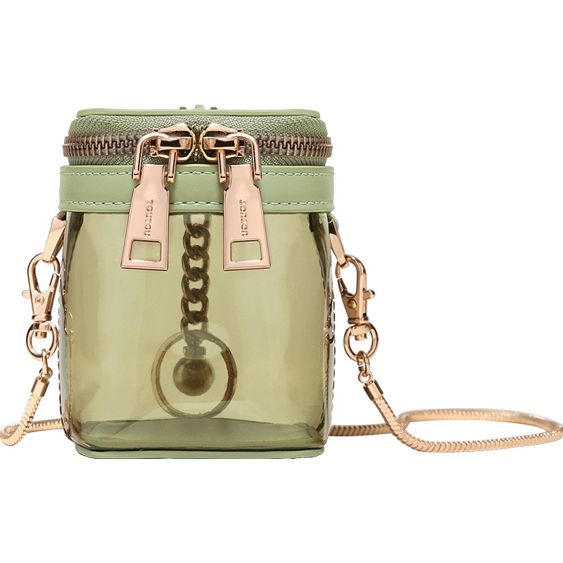2019夏天新款潮网红小包洋气百搭迷你链条包透明包包果冻包斜挎包