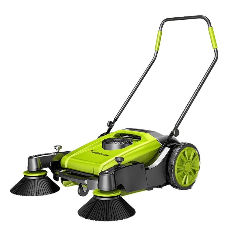 杰诺工业扫地机JN9055A手推式扫地车无动力工业工厂车间物业道路粉尘清扫车扫地机 绿色