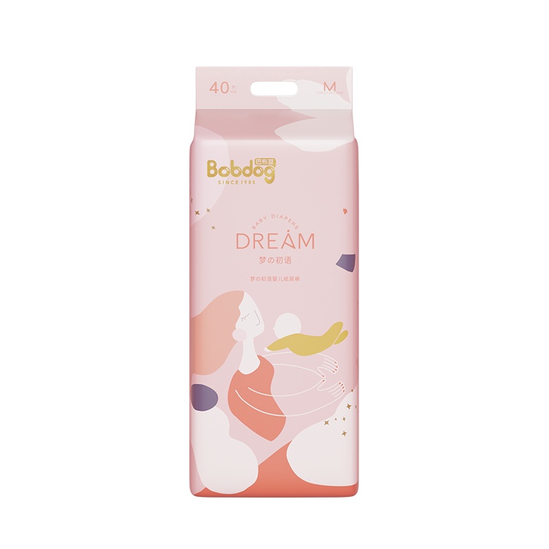 巴布豆BOBDOG梦初语婴儿纸尿裤M