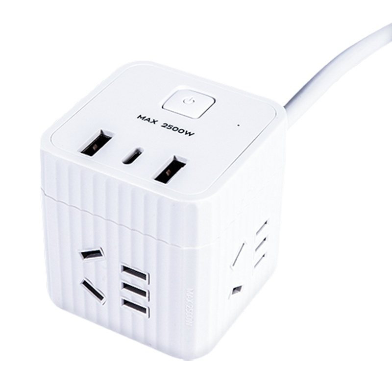 苏宁极物魔方智能USB插座插线板转换器带延长线新国标插座带USB接口TYPE-C接口快充
