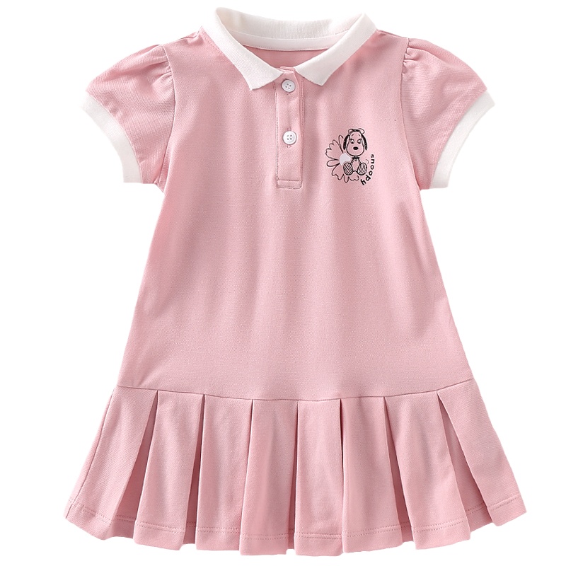 史努比童装夏季新款女童连衣裙宝宝洋气连衣裙儿童学院风裙子女