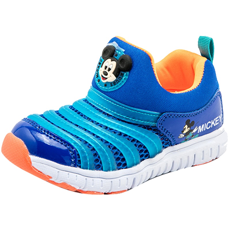 迪士尼毛毛虫童鞋女2019春夏季男童网面透气宝宝鞋子女儿童运动鞋
