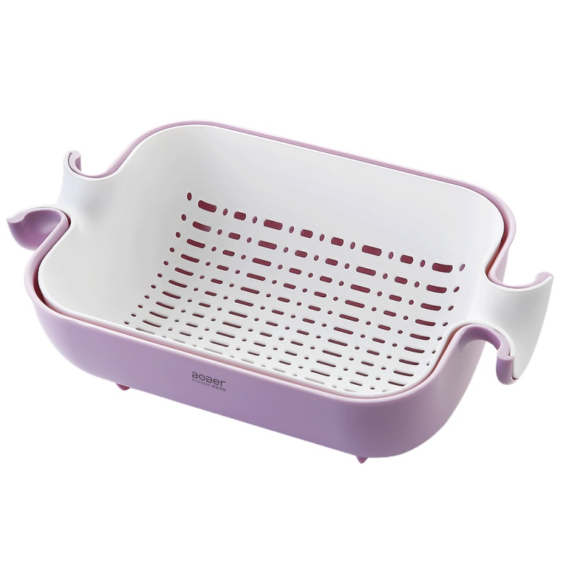 博堡 旋转多用沥水篮BDY-S003A 选用PP材质结实耐用无毒无异味安全健康