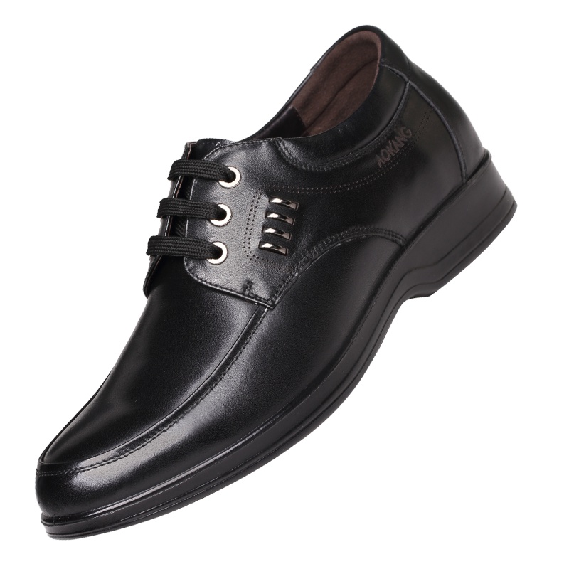 奥康内增高男鞋头层男士商务休闲皮鞋隐形增高6cm男单鞋