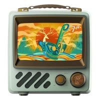 长虹CC潮TV CC-G1 7英寸新潮搭 免遥控语音 AIoT物联 超长待机 人工智能液晶小电视(三星堆定制款)