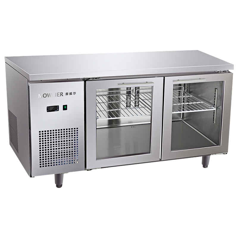摩威尔CUR15-2SG冷藏雪柜工作台 卧式冷柜 商用厨房保鲜柜 不锈钢商用冷柜