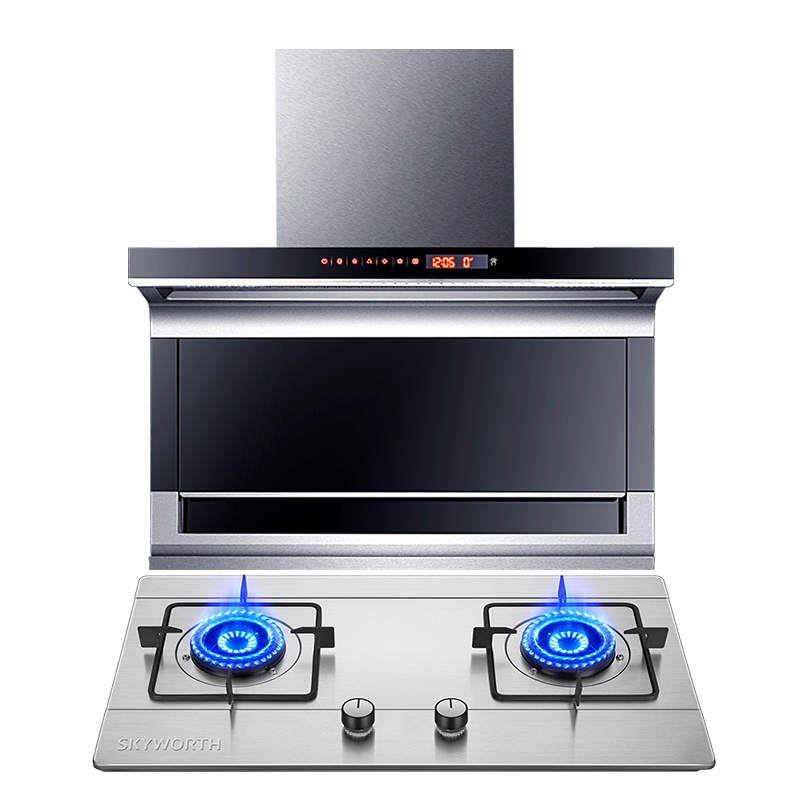 创维(SKYWORTH)抽油烟机灶具套装 烟灶套装 7字型吸油烟机燃气灶具套装Y7A+Z31液化气