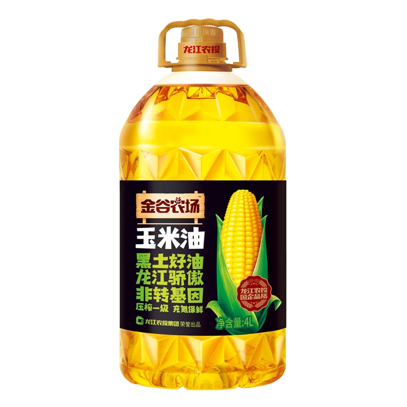 金谷农场 压榨 东北 非转基因 玉米油 4L 家庭装