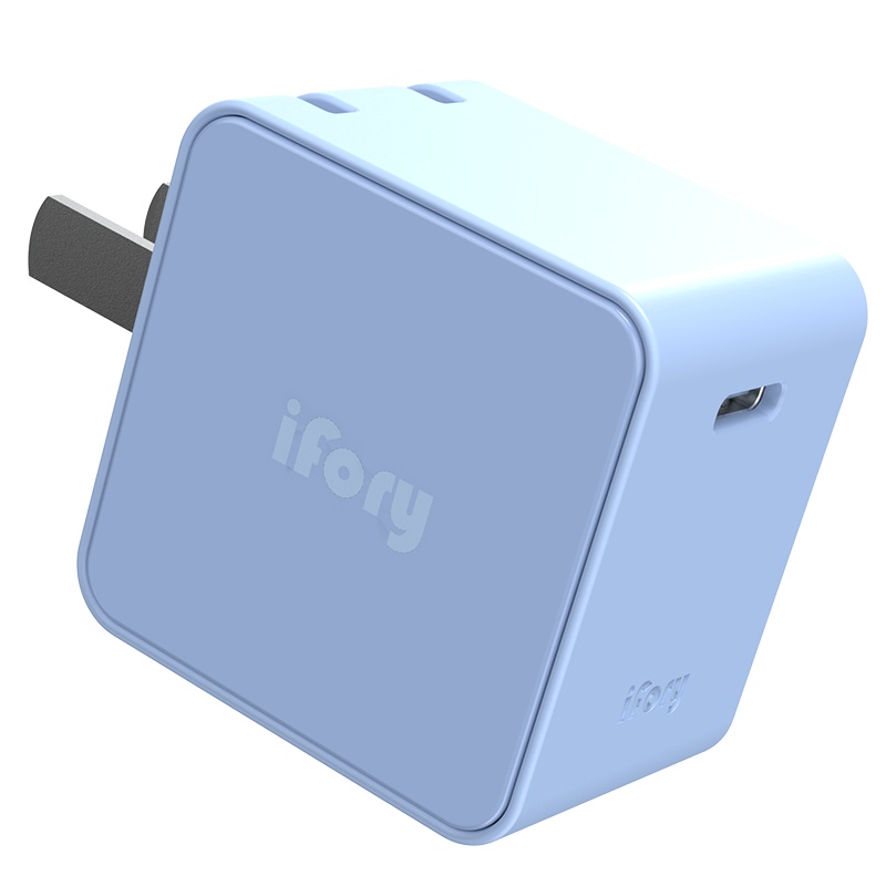 安福瑞ifory 18W充电器PD快充充电头TypeC接口适用iPhone11/8plus/x/xr支持苹果12 浅蓝色