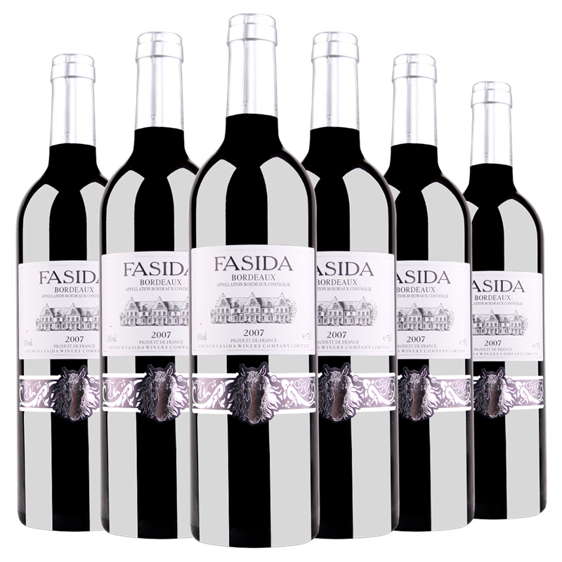 法斯达法国原瓶进口古堡干红15度750ml*6瓶葡萄酒红酒酒水