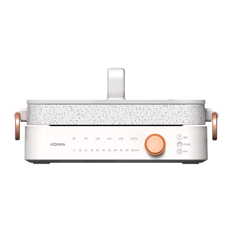 康佳(KONKA)多功能料理锅KZG-PS1多用途电烤锅电火锅烤肉煎煮涮烤一体锅多功能料理锅宿舍电煮锅迷你简餐机