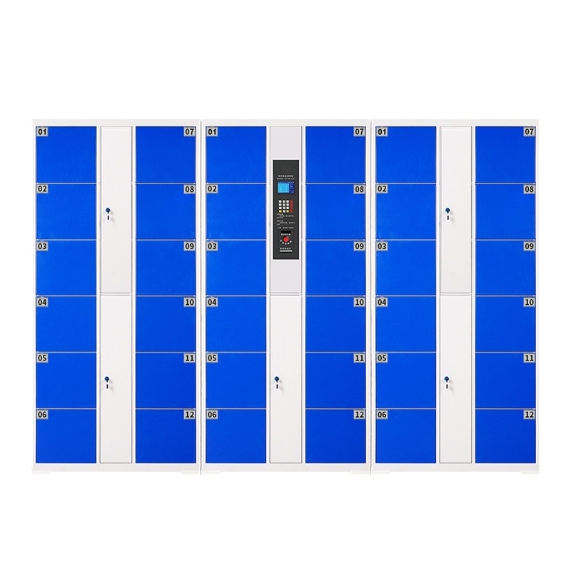 振奥 电子存包柜超市商场员工寄存柜红外条码指纹刷卡人脸识别储物柜36门