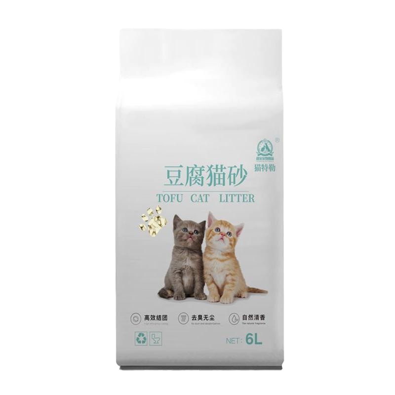 豆腐猫砂6L*6绿茶原味水蜜桃猫砂除臭无尘满10公斤20斤 薄荷香型