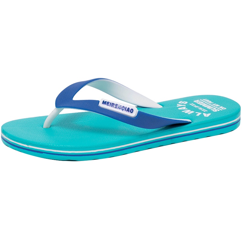 美人桥男士人字拖时尚户外休闲拖鞋舒适透气鞋柔软平底夹脚拖防滑耐磨658-1