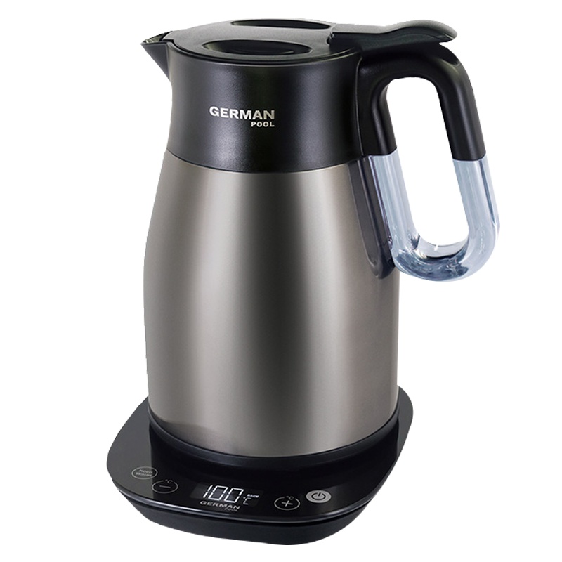 德国宝(German Pool) KTV-215 家用全自动烧水 保温恒温真空电热水壶 金属灰