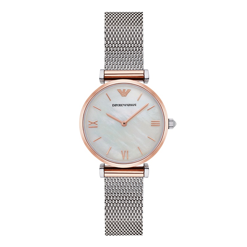 阿玛尼Emporio Armani 母贝表盘 时尚潮流女手表 休闲女士腕表石英表女欧美品牌 AR2067