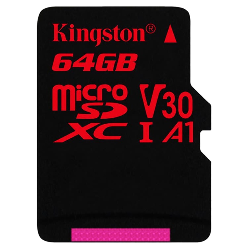 Kingston金士顿64GB高速手机内存卡TF存储卡U3 A1 V30适用无人机运动相机支持4K拍摄监控摄像头sd卡