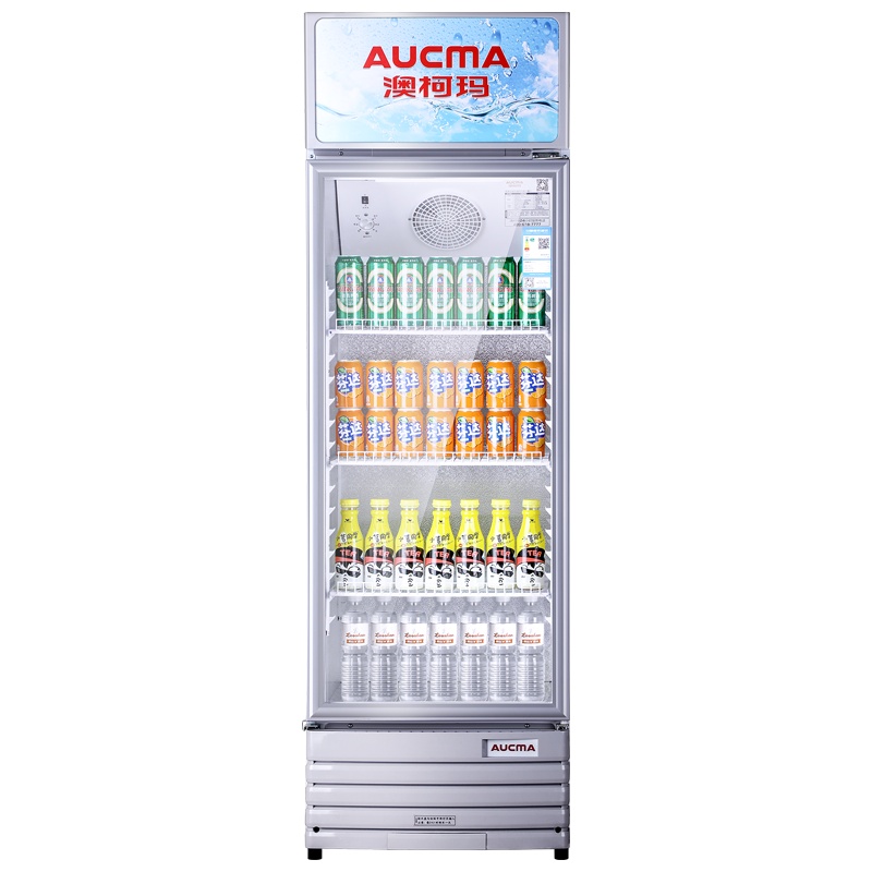 澳柯玛(AUCMA) 展示柜SC-228NE 228升商用单门冷藏展示柜冰柜保鲜饮料柜啤酒柜超市立式冰箱饭店餐饮一级能效