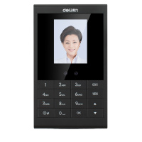 得力deli 3764人脸考勤机打卡机 人脸签到机考勤机 面部刷脸识别打卡器 黑色