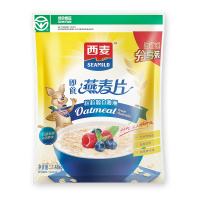 西麦纯燕麦片1480g袋装即食免煮无蔗糖营养谷物早餐家庭实惠分享装