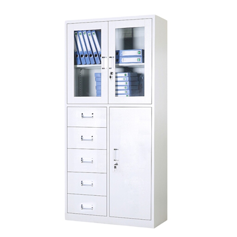 震海JSB钢制偏五斗器械柜(灰白色/0.7mm厚)H1800*W850*D390mm