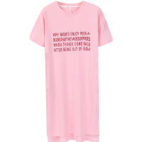 纯棉针织素色短袖女裙