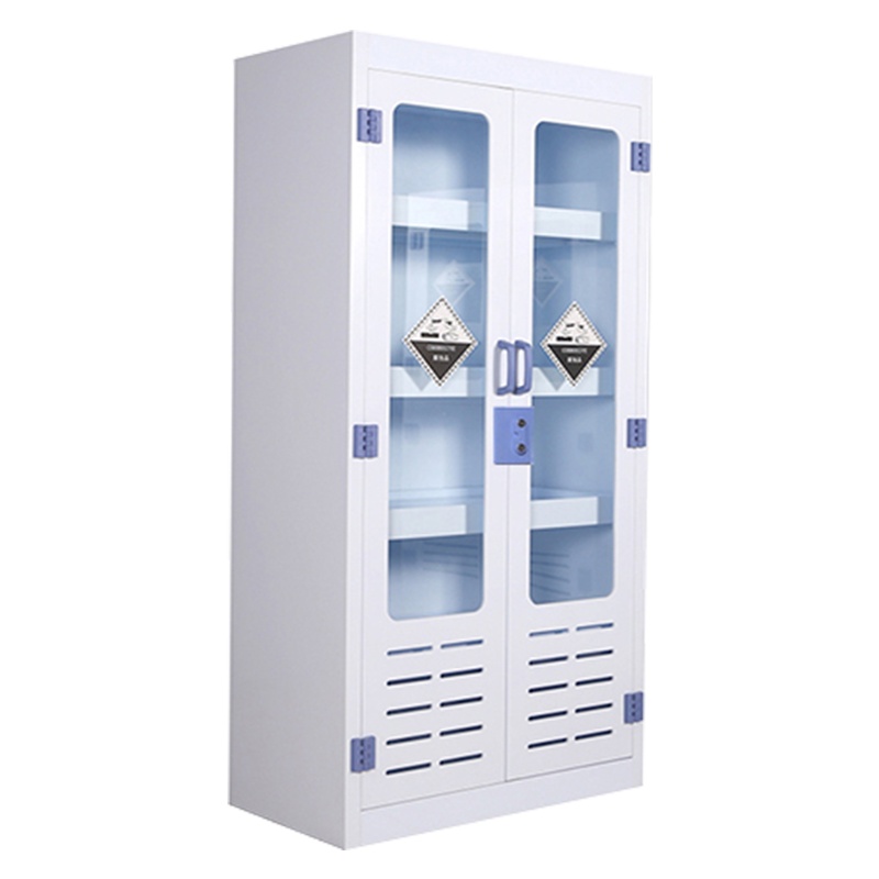 永格PP酸碱柜耐强酸试剂柜实验室耐腐蚀化学药品柜危化品器皿柜双锁柜双门PP柜双锁
