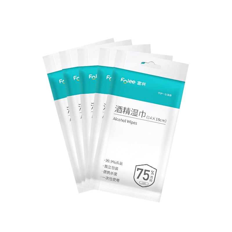 富林 酒精湿巾14cm*18cm(10片/袋)*5袋