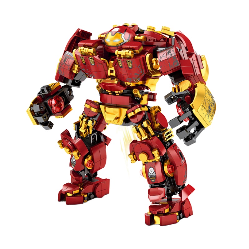 钢铁侠马克85机甲兼容乐高漫威反浩克装甲机器人拼装积木 76015反浩克+887+815+823送2英雄人仔+拆