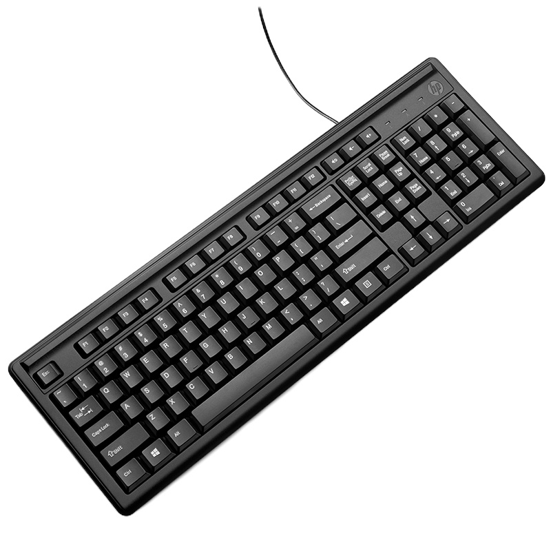 惠普(hp)有线USB单键盘2UN30AA 100家用办公游戏键盘