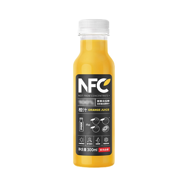 农夫山泉 NFC果汁-常温型NFC-100%橙汁1*10*300mL-纸箱装