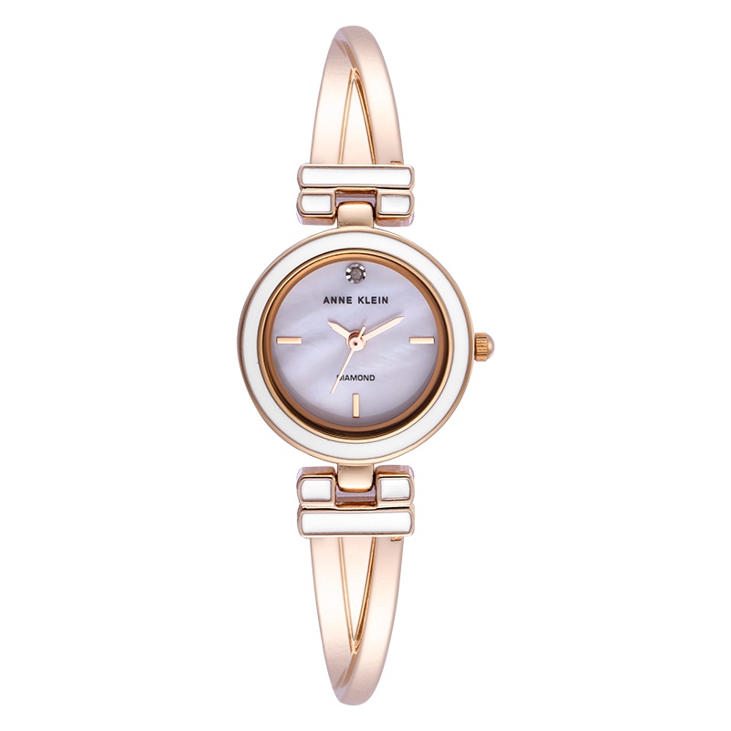 安妮克莱因（ANNE KLEIN）璀璨永恒系列X型迷你镶钻石英女士手表AK/2622WTRG