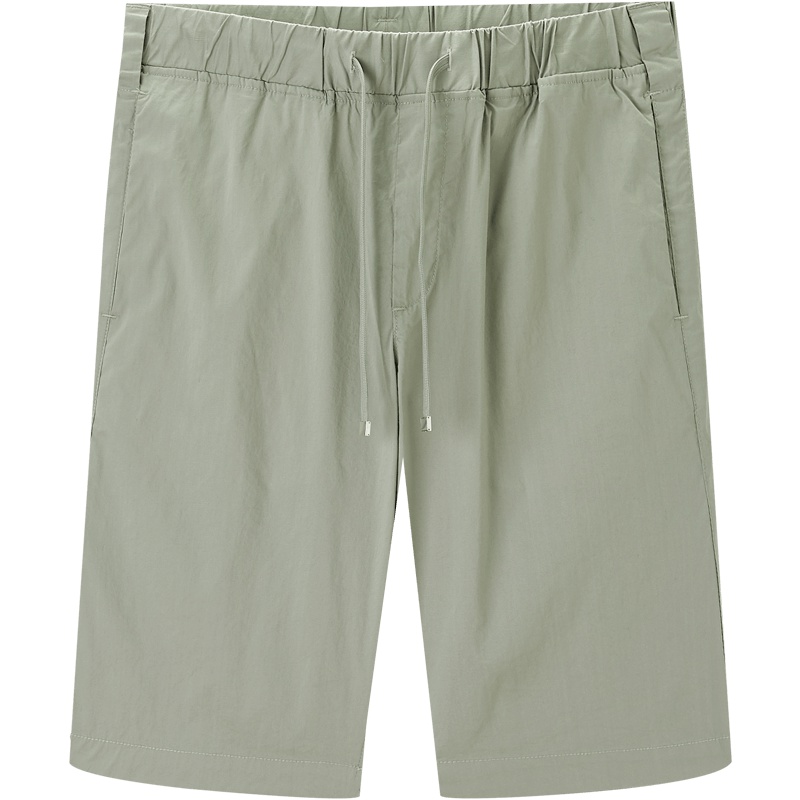 HLA海澜之家中腰休闲中裤2019夏季舒适透气休闲裤男短裤-HKMCD2R004A