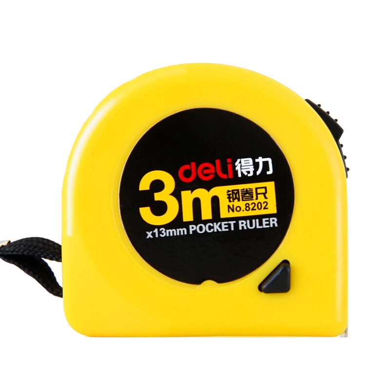 得力（deli）8202钢卷尺3米 单把装