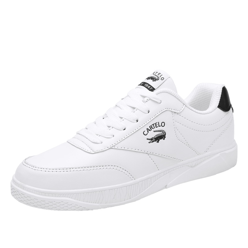 卡帝乐鳄鱼（CARTELO）男鞋休闲鞋 运动板鞋子 男士韩版潮流小白鞋男