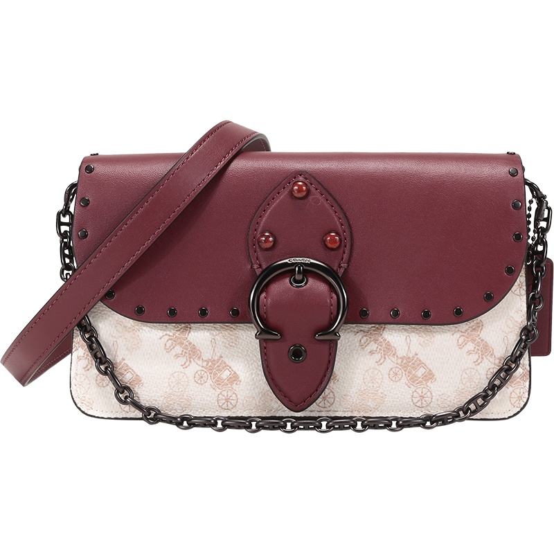 COACH 蔻驰 女士 专柜款涂层帆布配皮手提单肩斜挎包 4760