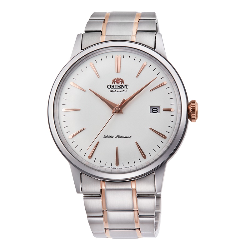东方双狮(ORIENT)手表日本原装进口经典巴比诺情侣系列全自动机械商务时尚简约钢带男士腕表RA-AC0004S10D
