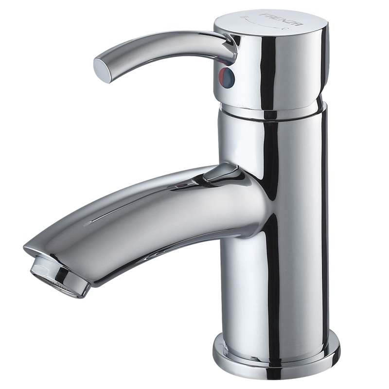 法恩莎卫浴卫生间水龙头单孔洗手盆面盆浴室柜精铜冷热水F1A1111C