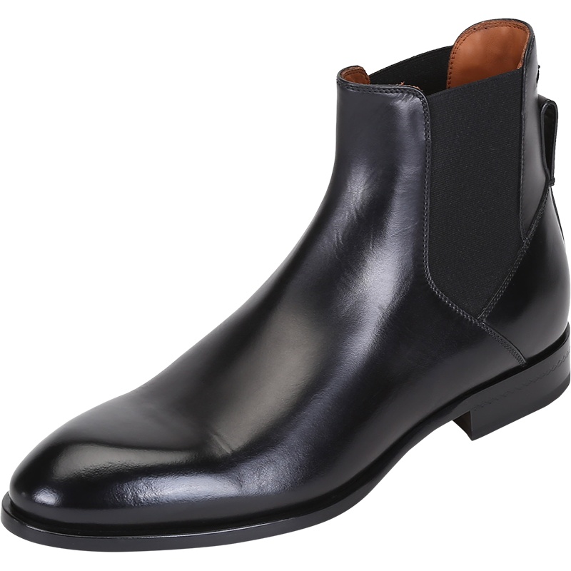 杰尼亚 Ermenegildo Zegna 男士牛皮Vienna切尔西靴短靴212 LHBOC A4373X